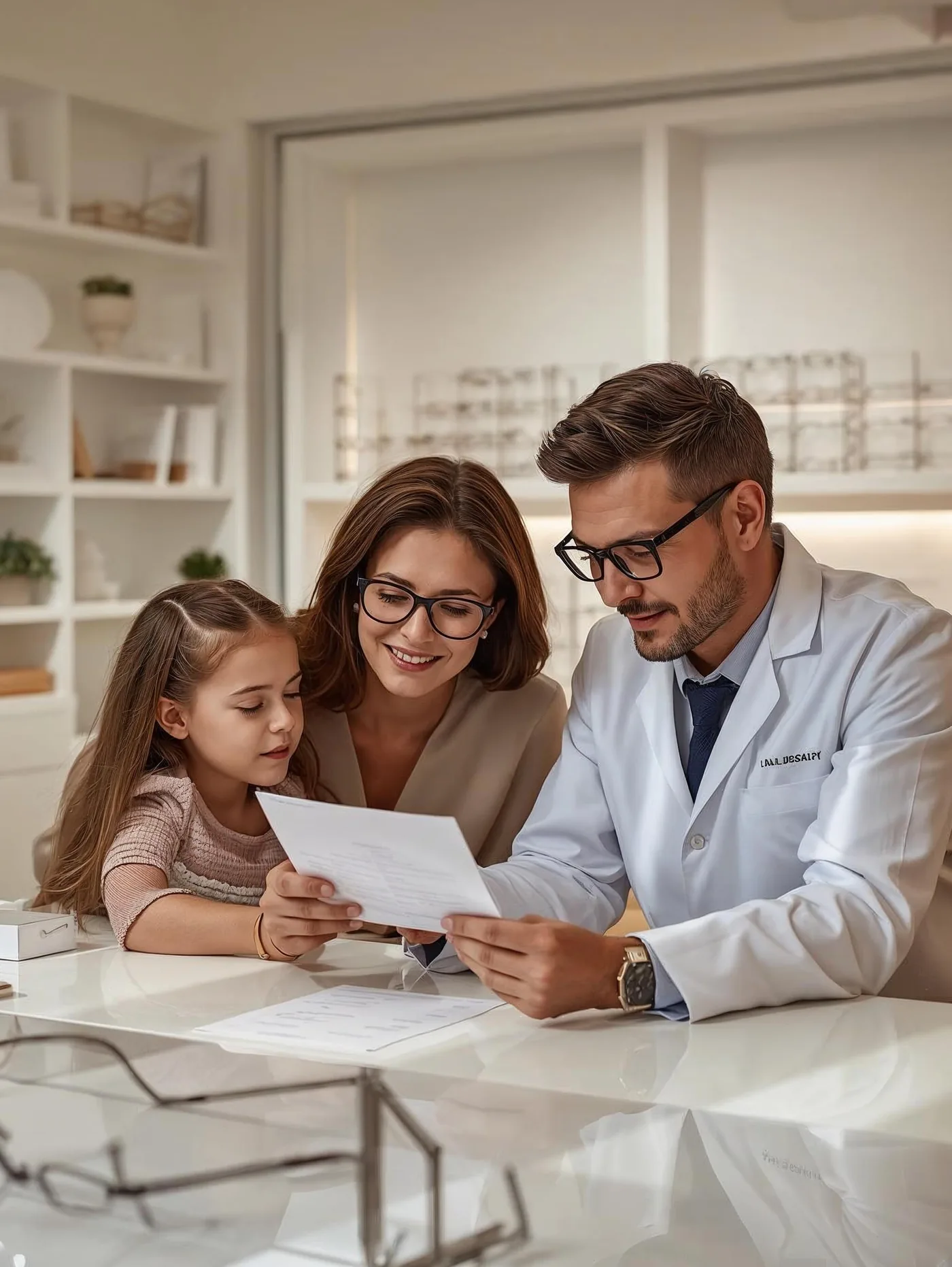 Consulenza per gli occhiali del bambino