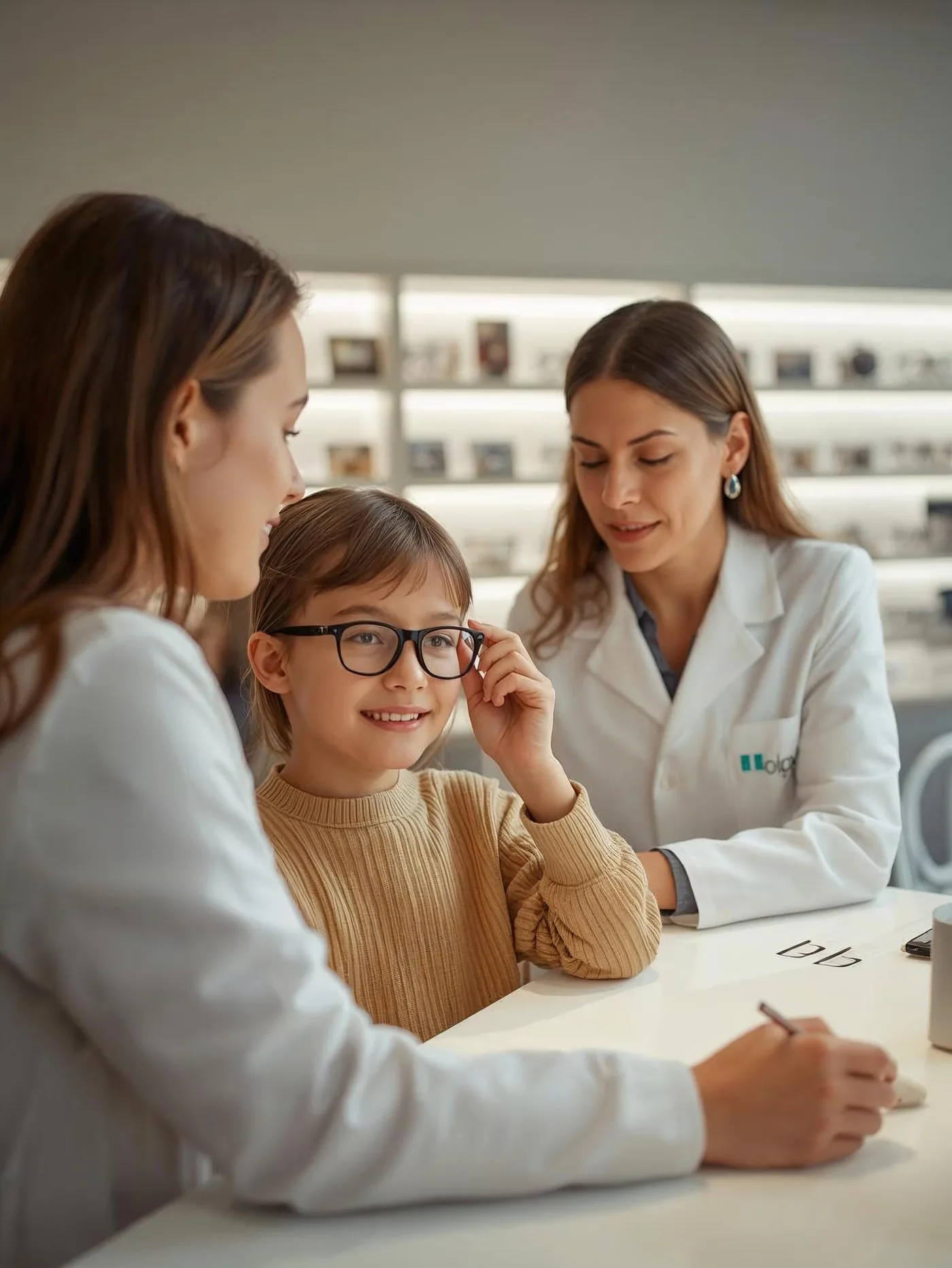 Prova reale delle lenti per bambini